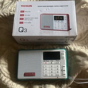 TECAUN Recorder/Fm Radio/ MP3/ WMA & WAV Formats/ A- B Repeat  BRAND NEW